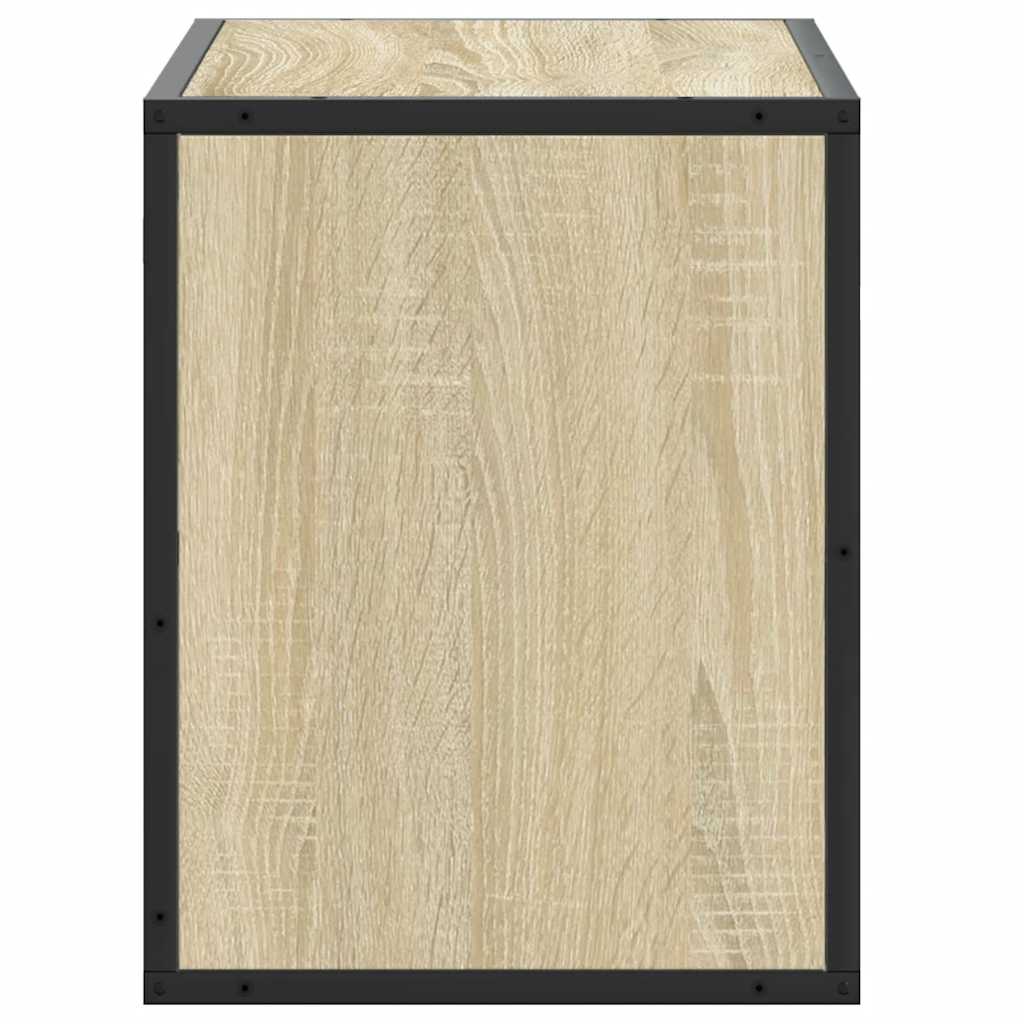 tv-bord 60x31x39,5 cm konstrueret træ og metal sonoma-eg