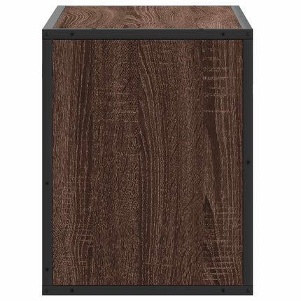 tv-bord 60x31x39,5 cm konstrueret træ og metal brunt eg