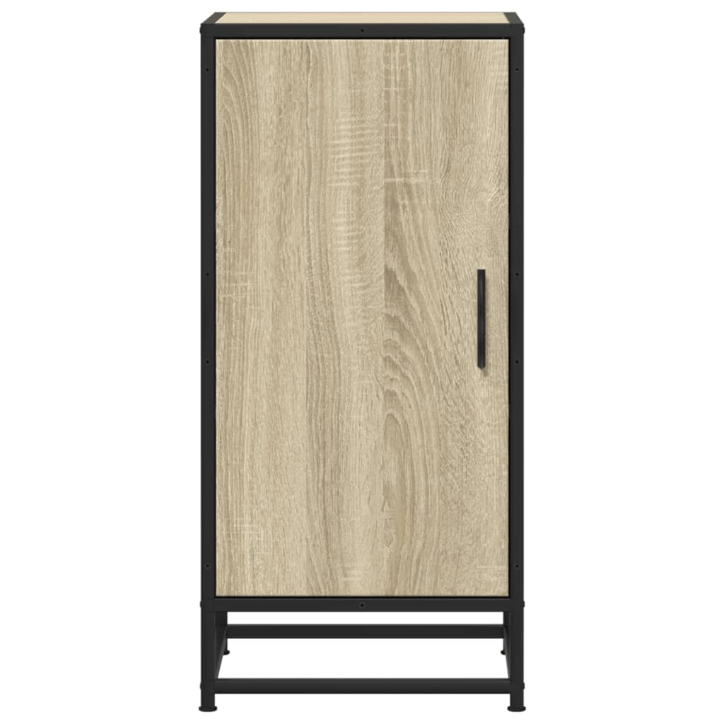 skab 35,5x35x76 cm konstrueret træ og metal sonoma-eg