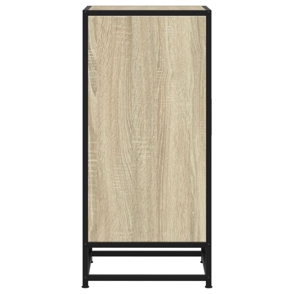 skab 35,5x35x76 cm konstrueret træ og metal sonoma-eg