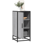 skab 35,5x35x76 cm konstrueret træ og metal grå sonoma-eg