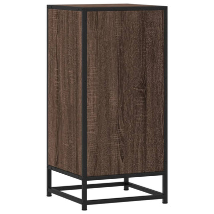 skab 35,5x35x76 cm konstrueret træ og metal brun egetræsfarve