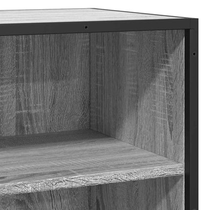 skab 35,5x35x76 cm konstrueret træ og metal grå sonoma-eg