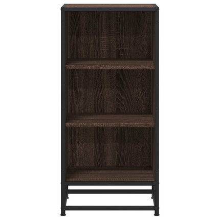 skab 35,5x35x76 cm konstrueret træ og metal brun egetræsfarve