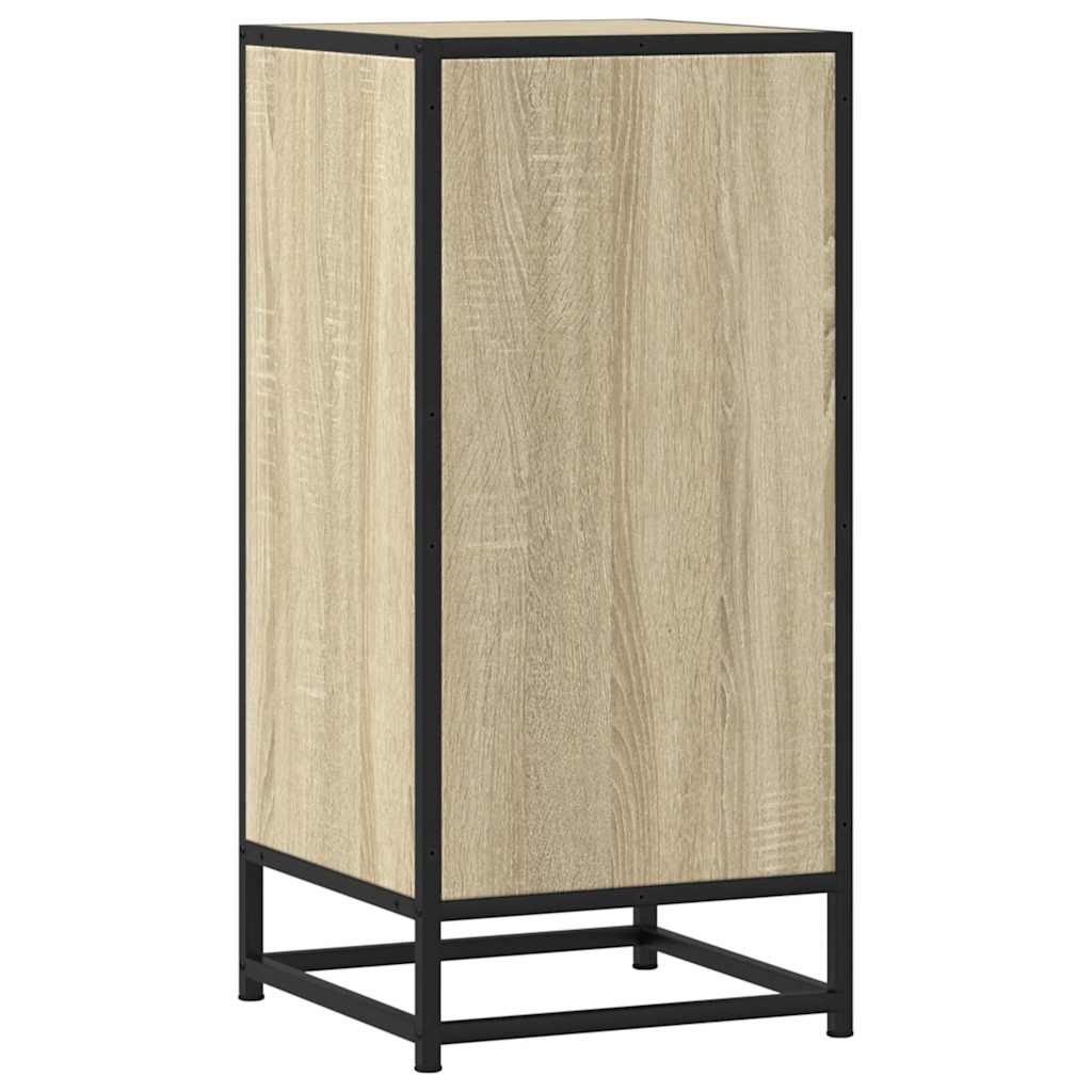 skab 35,5x35x76 cm konstrueret træ og metal sonoma-eg