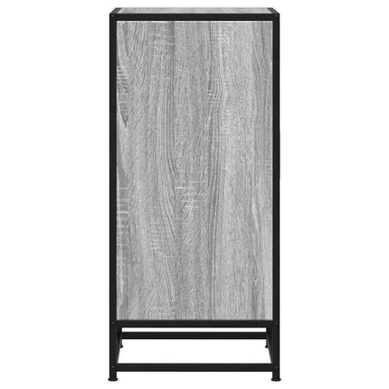 skab 35,5x35x76 cm konstrueret træ og metal grå sonoma-eg