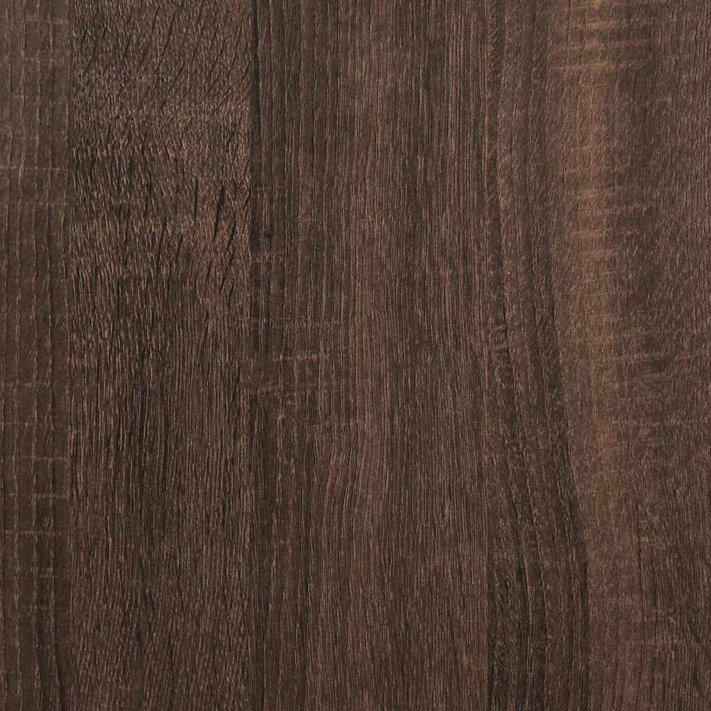 skab 35,5x35x76 cm konstrueret træ og metal brun egetræsfarve