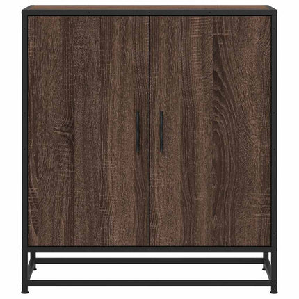 skab 68x35x76 cm konstrueret træ og metal brun egetræsfarve