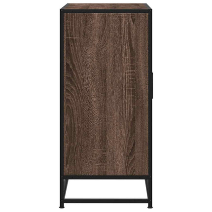 skab 68x35x76 cm konstrueret træ og metal brun egetræsfarve