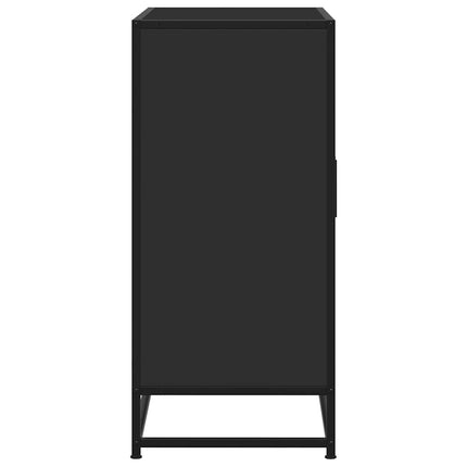 skuffeskab 68x35x76 cm konstrueret træ og metal sort