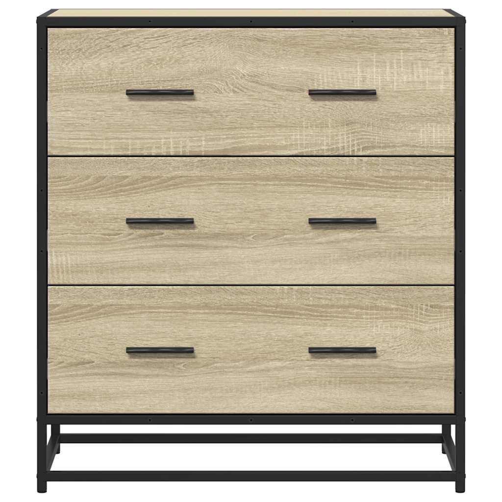skab 68x35x76 cm konstrueret træ og metal sonoma-eg