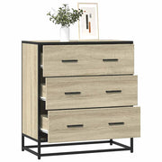 skab 68x35x76 cm konstrueret træ og metal sonoma-eg