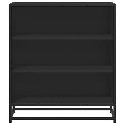 skuffeskab 68x35x76 cm konstrueret træ og metal sort