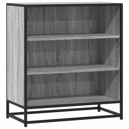 skab 68x35x76 cm konstrueret træ og metal grå sonoma-eg
