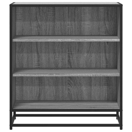 skab 68x35x76 cm konstrueret træ og metal grå sonoma-eg
