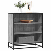 skab 68x35x76 cm konstrueret træ og metal grå sonoma-eg