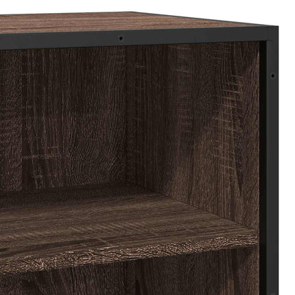 skab 68x35x76 cm konstrueret træ og metal brun egetræsfarve