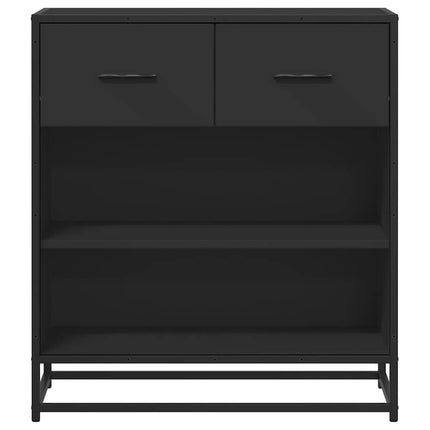 skuffeskab 68x35x76 cm konstrueret træ sort