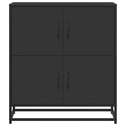 skuffeskab 68x35x76 cm konstrueret træ sort