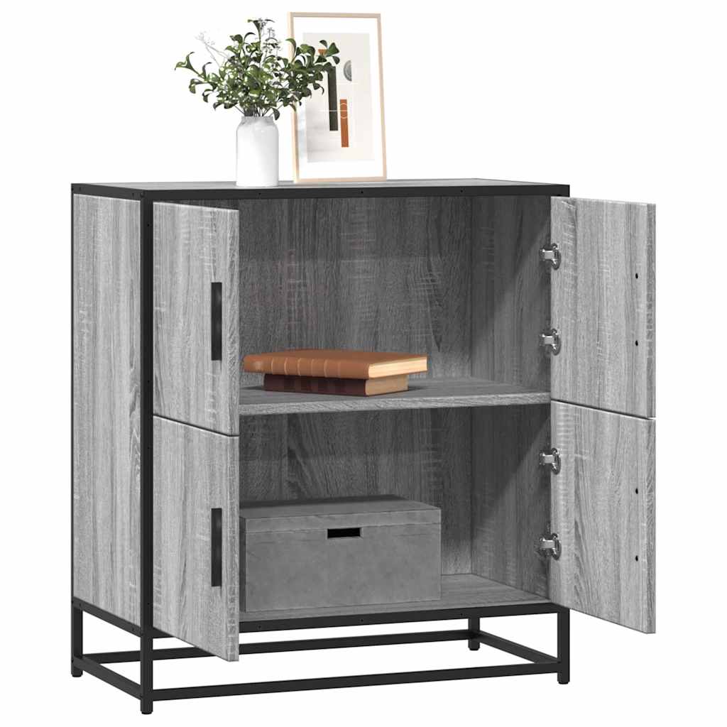 skab 68x35x76 cm konstrueret træ grå sonoma-eg