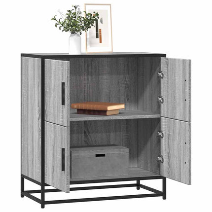 skab 68x35x76 cm konstrueret træ grå sonoma-eg