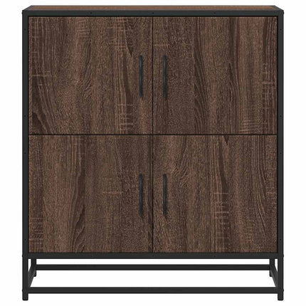 skuffeskab 68x35x76 cm konstrueret træ brun egetræsfarve