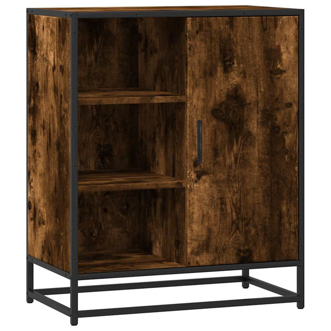 skænk 62x35x76 cm konstrueret træ røget egetræsfarve
