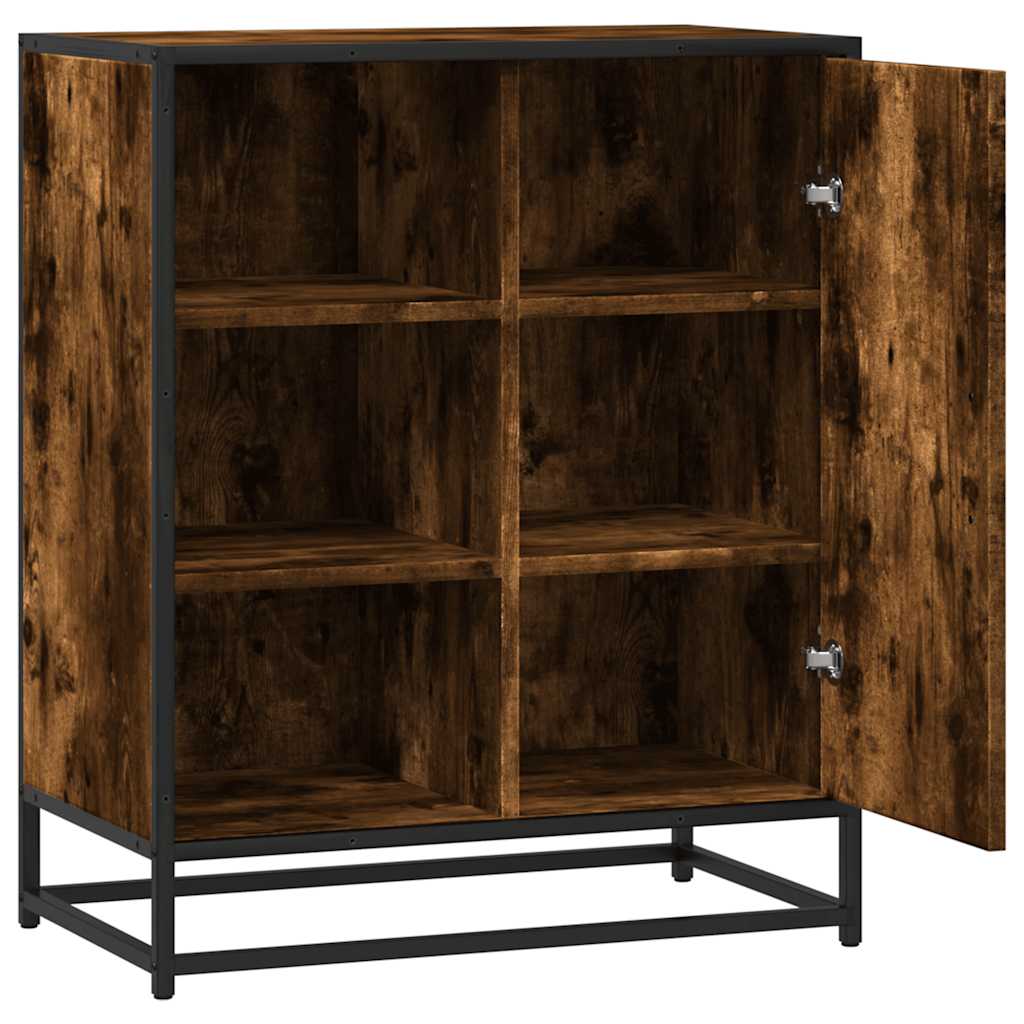 skænk 62x35x76 cm konstrueret træ røget egetræsfarve