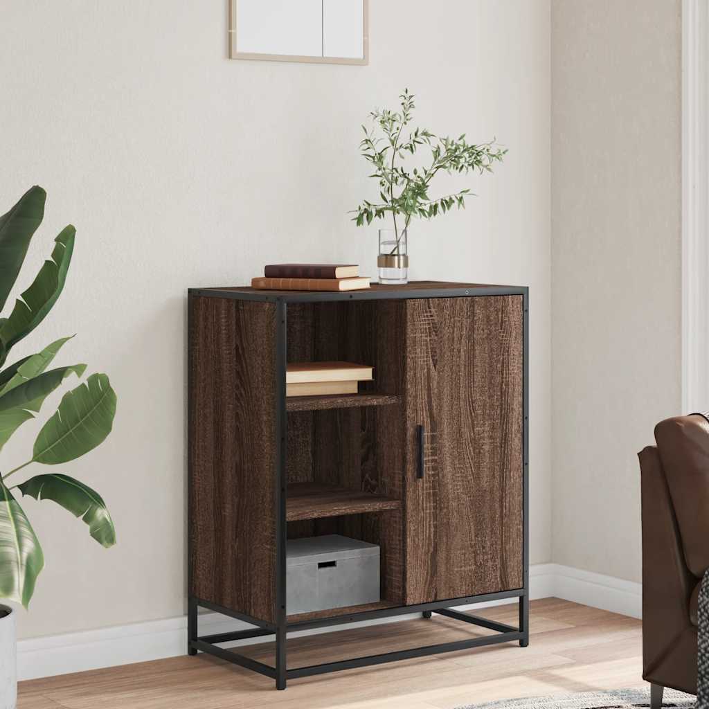 skænk 62x35x76 cm konstrueret træ brun egetræsfarve