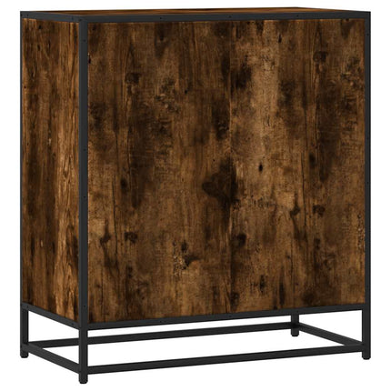 skab 68x35x76 cm konstrueret træ røget egetræsfarve