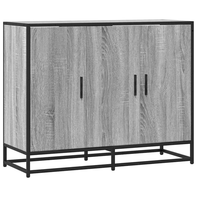 skænk 94x35x76 cm konstrueret træ grå sonoma-eg