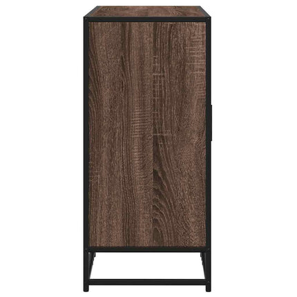 skab 94x35x76 cm konstrueret træ brun egetræsfarve