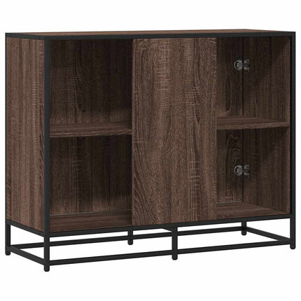 skab 94x35x76 cm konstrueret træ brun egetræsfarve