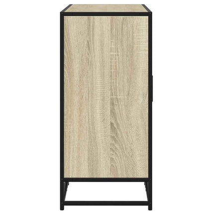 skab 92x35x76 cm konstrueret træ røget egetræsfarve