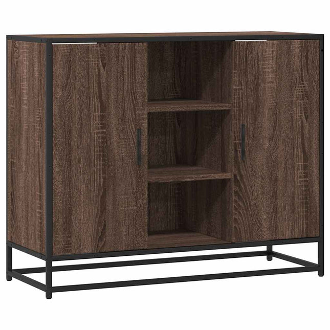 skænk 92x35x76 cm konstrueret træ brun egetræsfarve