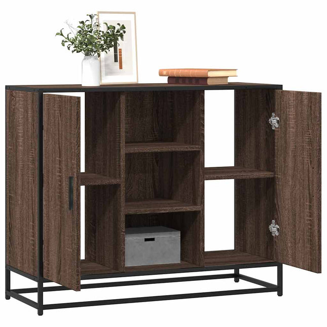 skænk 92x35x76 cm konstrueret træ brun egetræsfarve