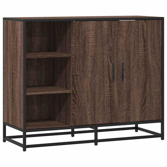 skænk 92x35x76 cm konstrueret træ brun egetræsfarve