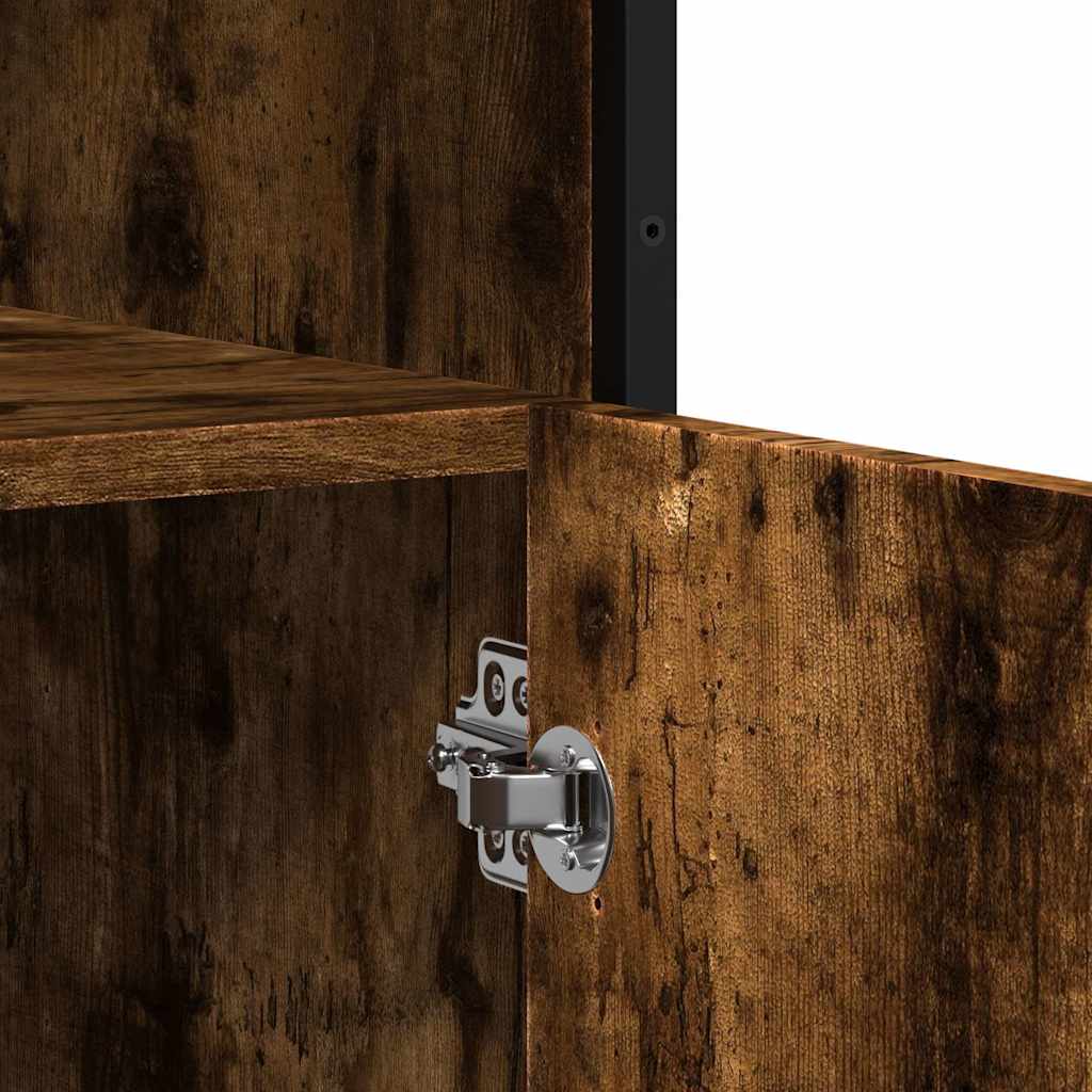 skænk 100x35x76 cm konstrueret træ røget egetræsfarve