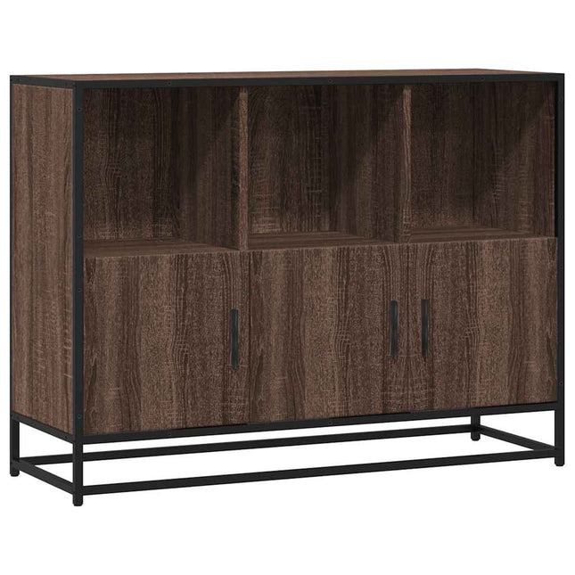 skænk 100x35x76 cm konstrueret træ brun egetræsfarve