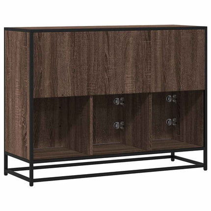 skænk 100x35x76 cm konstrueret træ brun egetræsfarve
