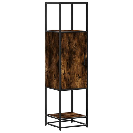 skab sonoma-eg 35,5x35x139 cm konstrueret træ og metal