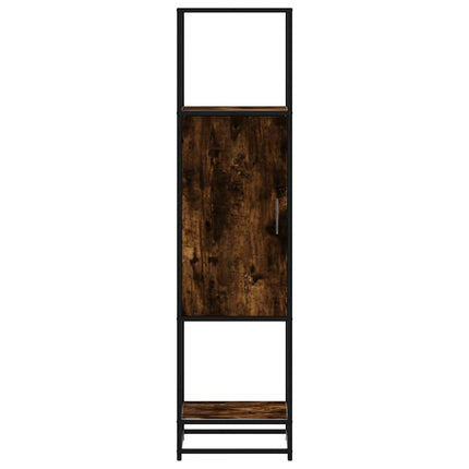 skab sonoma-eg 35,5x35x139 cm konstrueret træ og metal