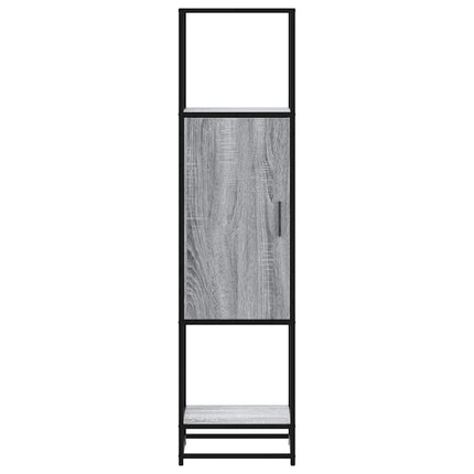 skab 35,5x35x139 cm konstrueret træ grå sonoma-eg og metal