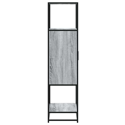 skab 68x35x139 cm konstrueret træ grå sonoma-eg og metal