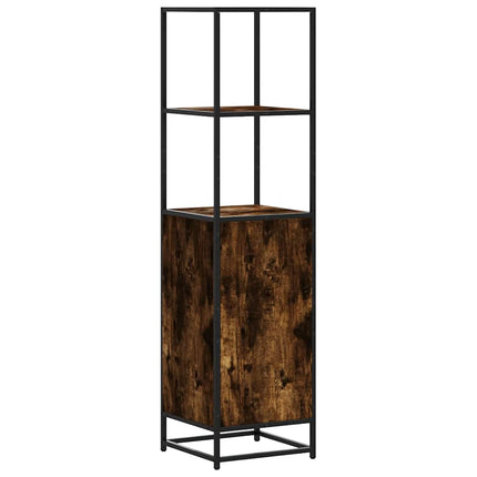 skab sonoma-eg 35,5x35x139 cm konstrueret træ og metal