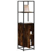 skab sonoma-eg 35,5x35x139 cm konstrueret træ og metal