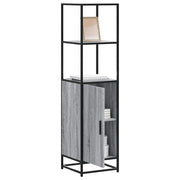 skab 35,5x35x139 cm konstrueret træ grå sonoma-eg og metal