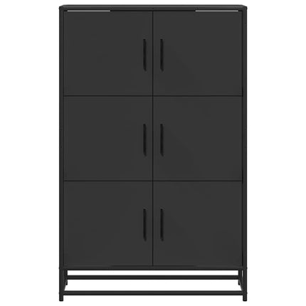 skab 68x35x106,5 cm konstrueret træ og metal sort