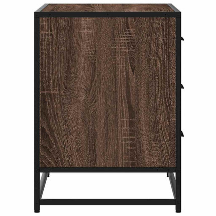 kommode 70x41x56 cm konstrueret træ brun egetræsfarve