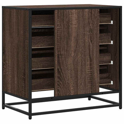 kommode 70x41x70 cm konstrueret træ brun egetræsfarve